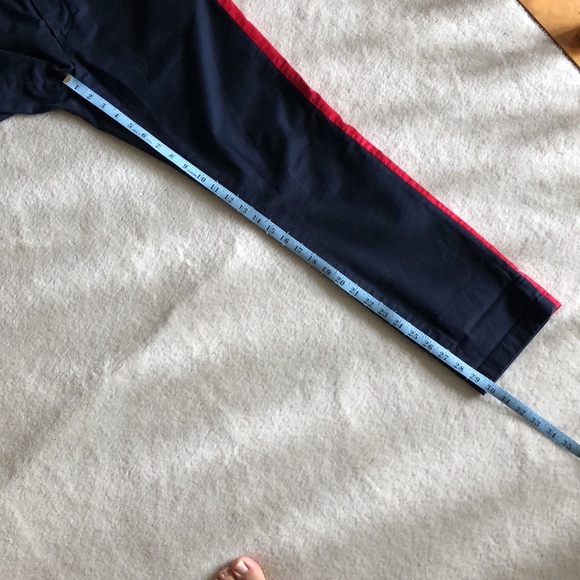 Limited Edition Tommy Hilfiger Navy w/ Red Stripe Slim Stretch Chinos - Picture 10 of 10